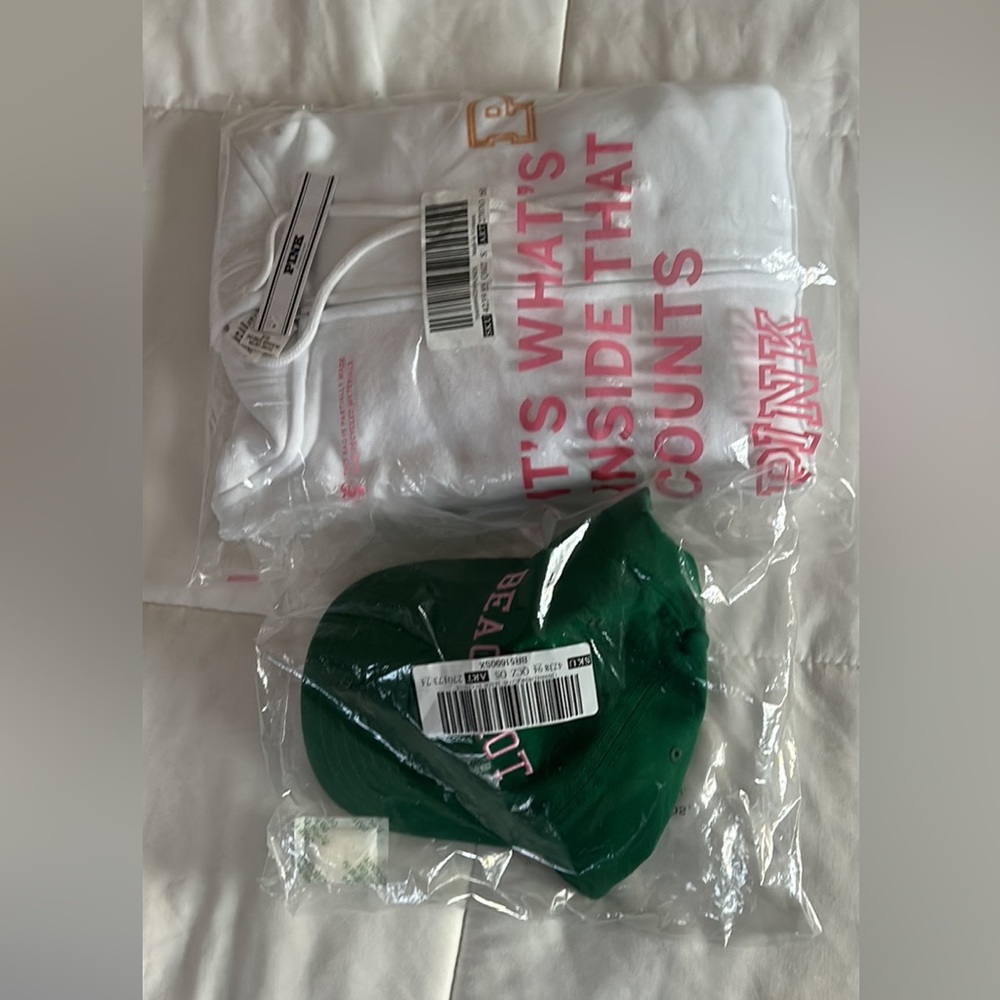 Victoria's Secret White Hoodie and Hat set